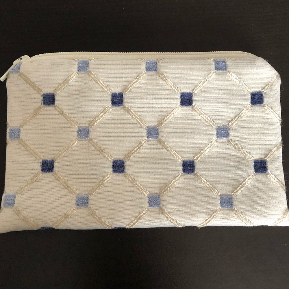 Blue & Cream Patterned Coin Purse/Wallet